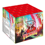 49 lanci dritto tubo 25mm effetto misto di colori - Kit 4 batterie 49 lanci - solo vikingo disponibile