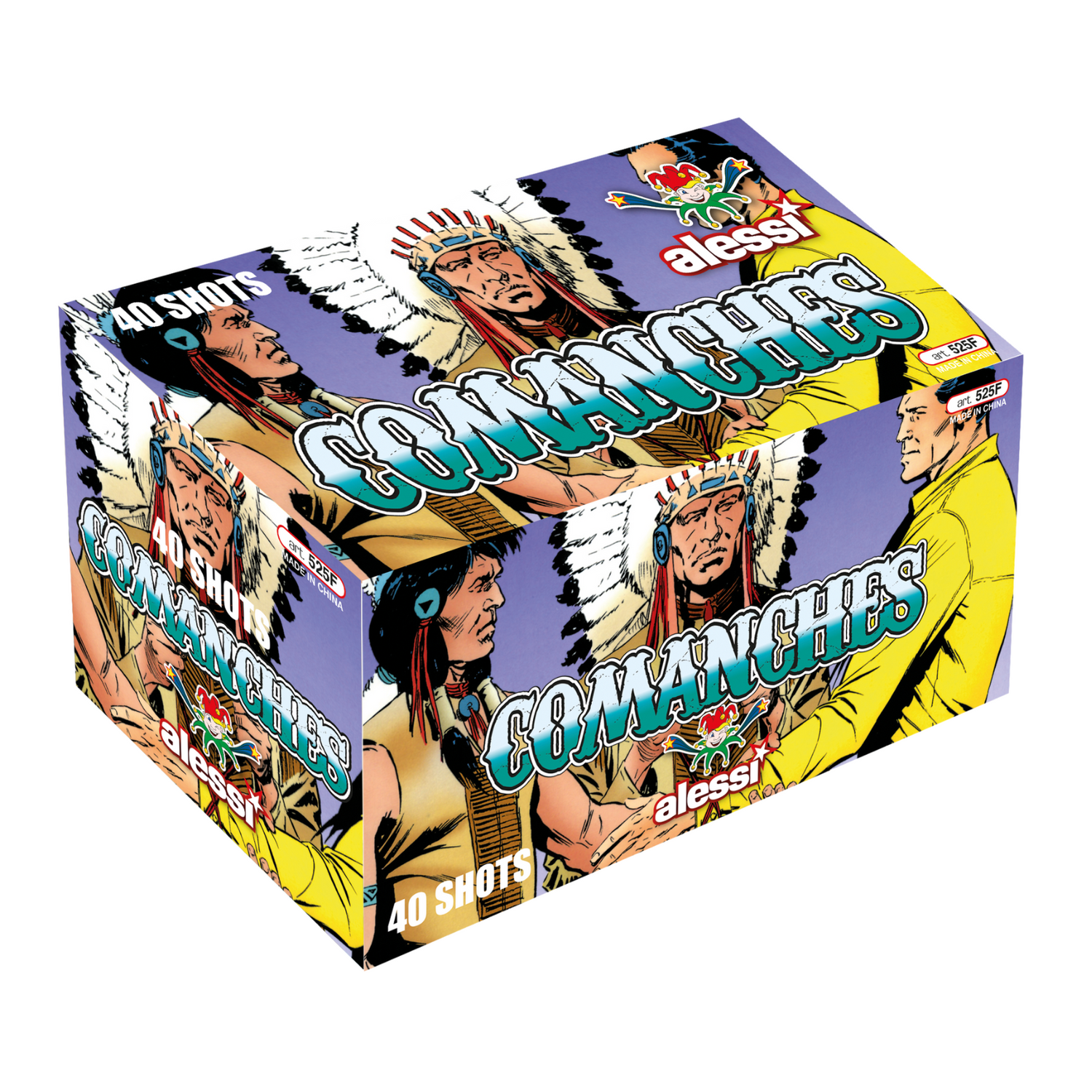 40 lanci dritto tubo 25mm effetto misto di colori - comanches