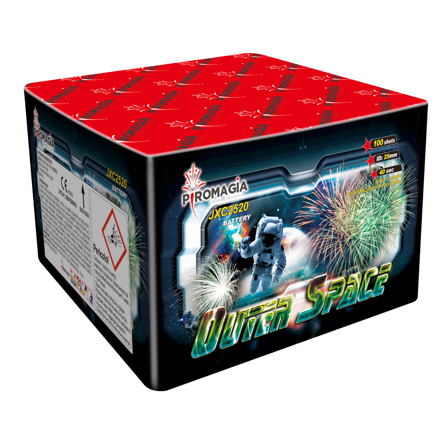 100 lanci dritto tubo 25mm effetto misto di colori - outer space