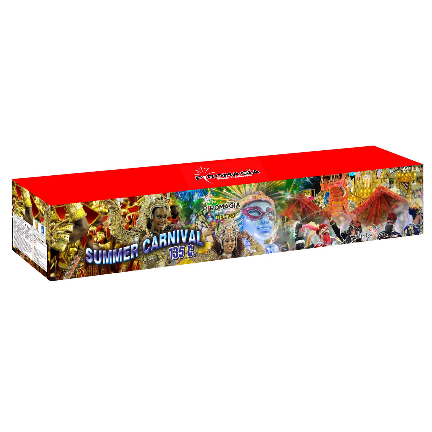 135 lanci dritto e ventaglio tubo 30mm effetto misto di colori  - summer carnival