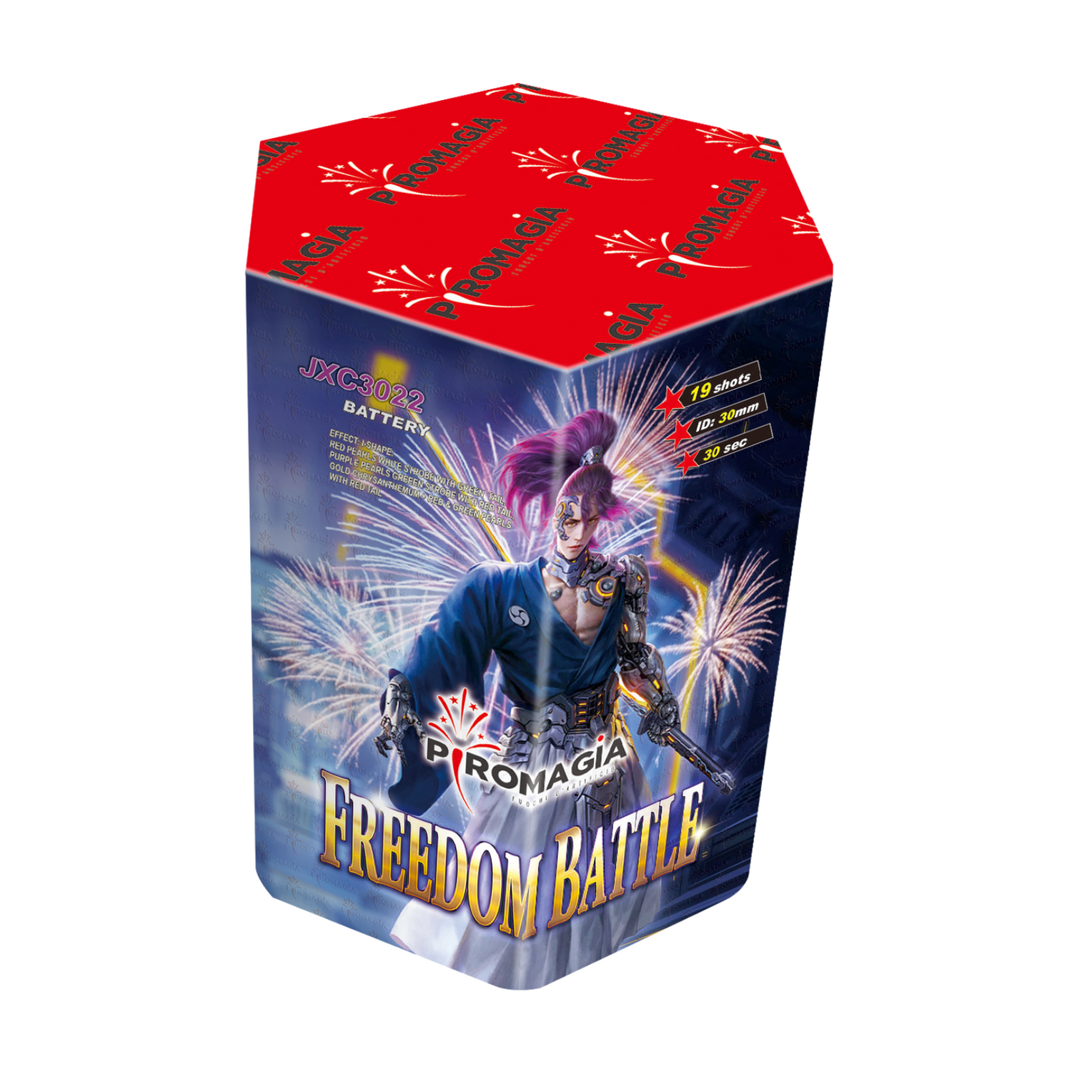 19 lanci dritto tubo 30mm effetto misto di colori - freedom battle
