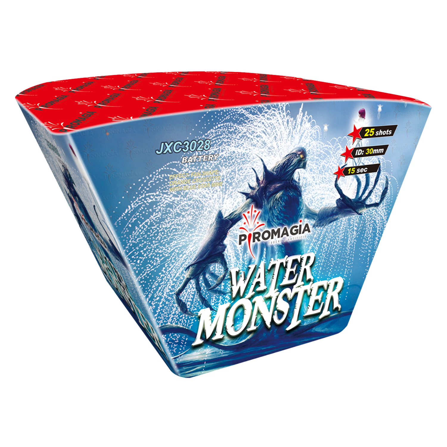 25 lanci ventaglio tubo 30mm effetto misto di colori - water monster