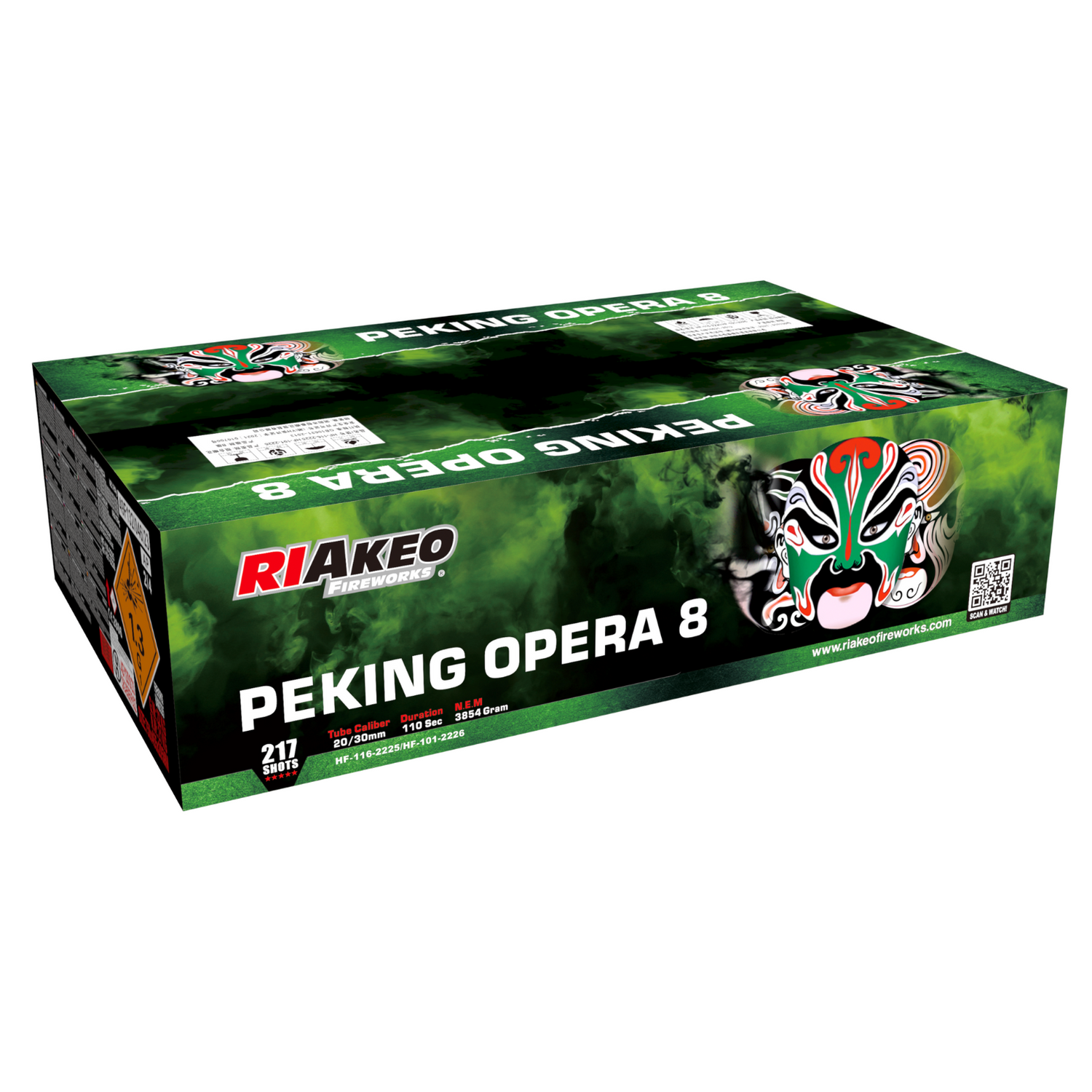 217 lanci dritto e ventaglio tubo 30mm effetto misto di colori - peking opera 8