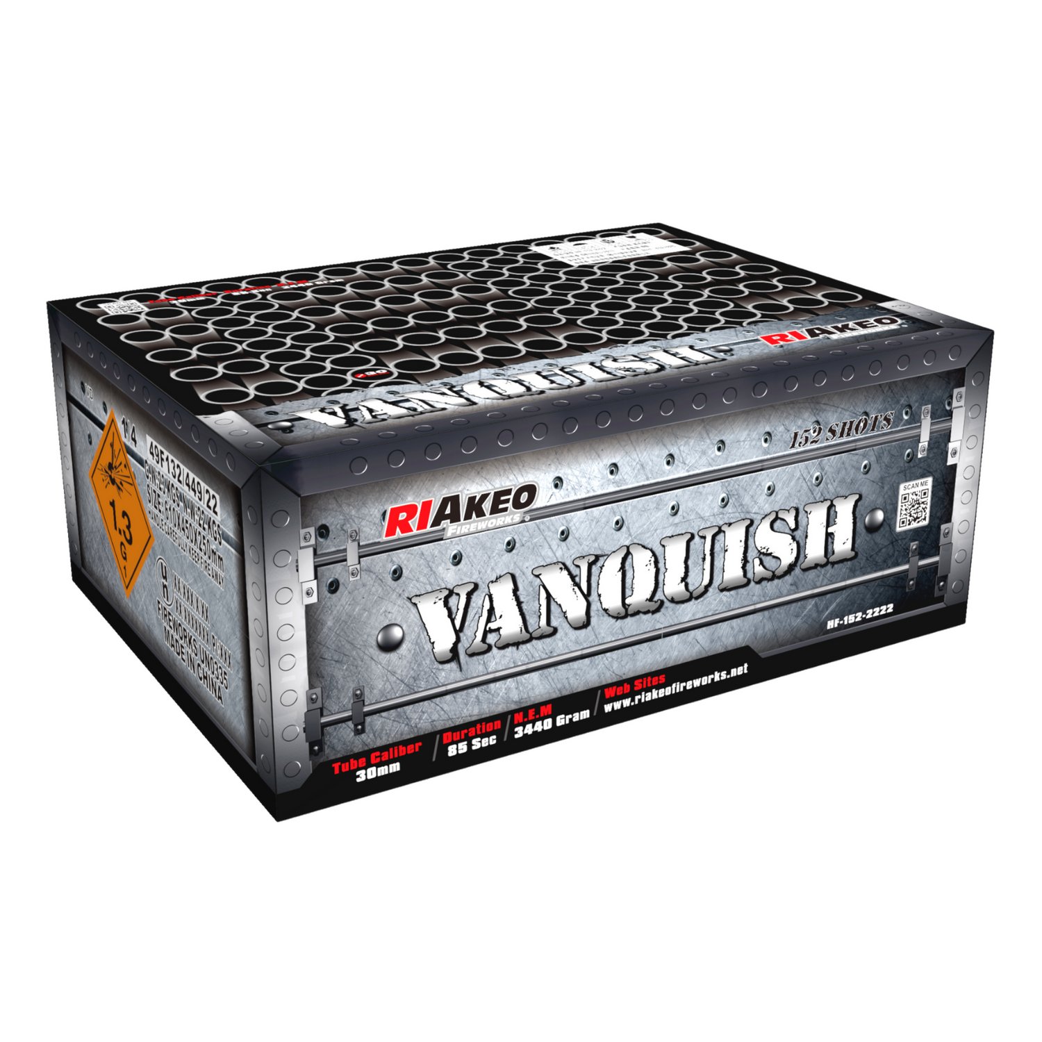 152 lanci dritto e ventaglio tubo 30mm effetto misto di colori - vanquish