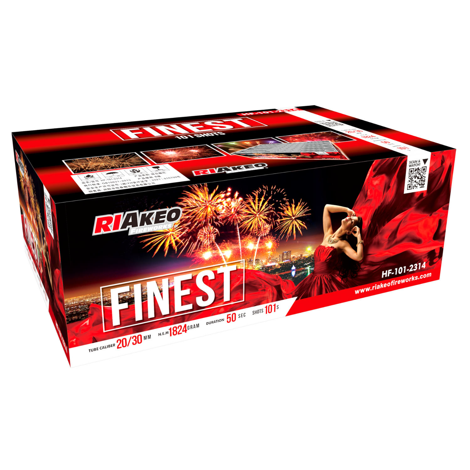 101 lanci dritto e ventaglio tubo 20,30mm effetto misto di colori - finest