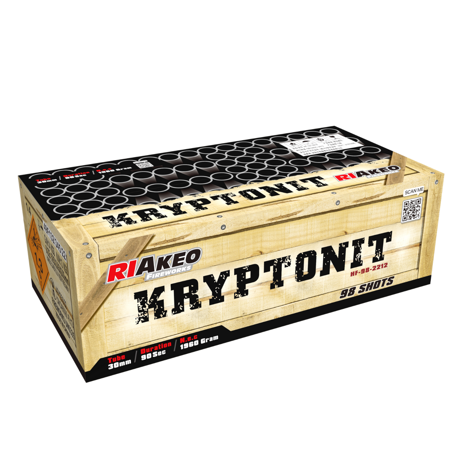 98 lanci dritto e ventaglio tubo 30mm effetto misto di colori - kryptonit