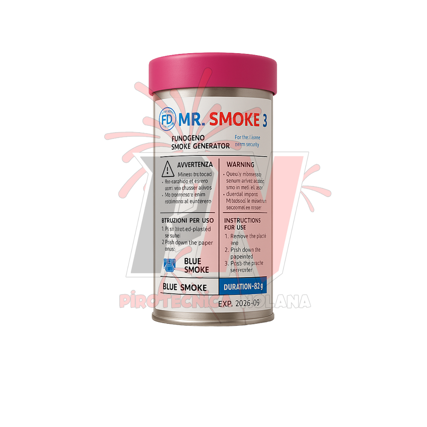 fumogeno in barattolo - rosa - 2 minuti
