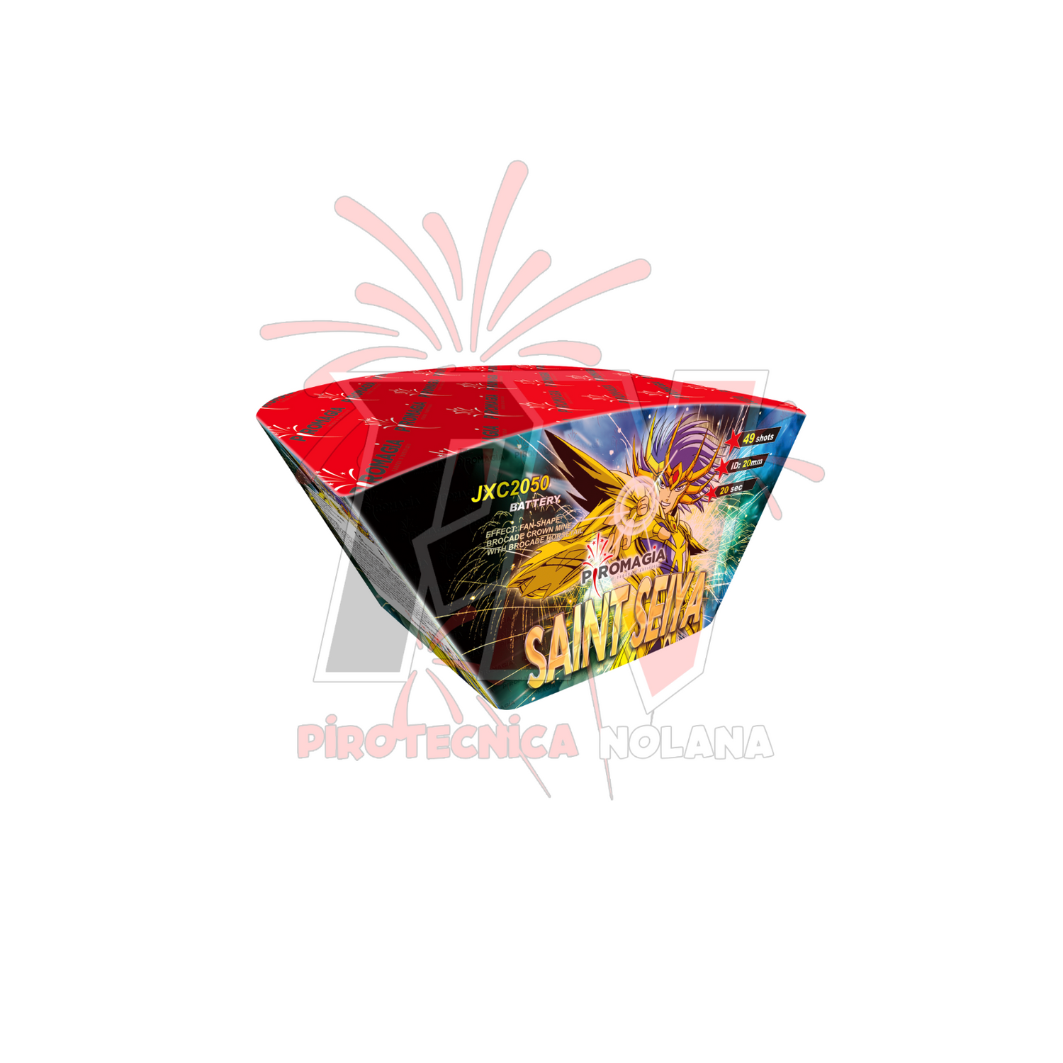 49 lanci ventaglio silenzioso tubo 20mm effetto misto di colori - saint seiya