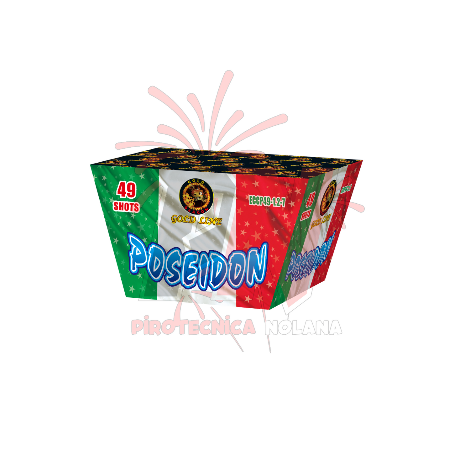 49 lanci ventaglio tubo 30mm effetto misto di colori - poseidon
