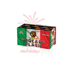 50 lanci dritto tubo 25mm pioggia oro con lucciole rosse, verdi e gialle - brocade flash