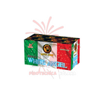 50 lanci dritto tubo 25mm scia bianca / pioggia bianca con lucciola gialla e crackling - small white angel