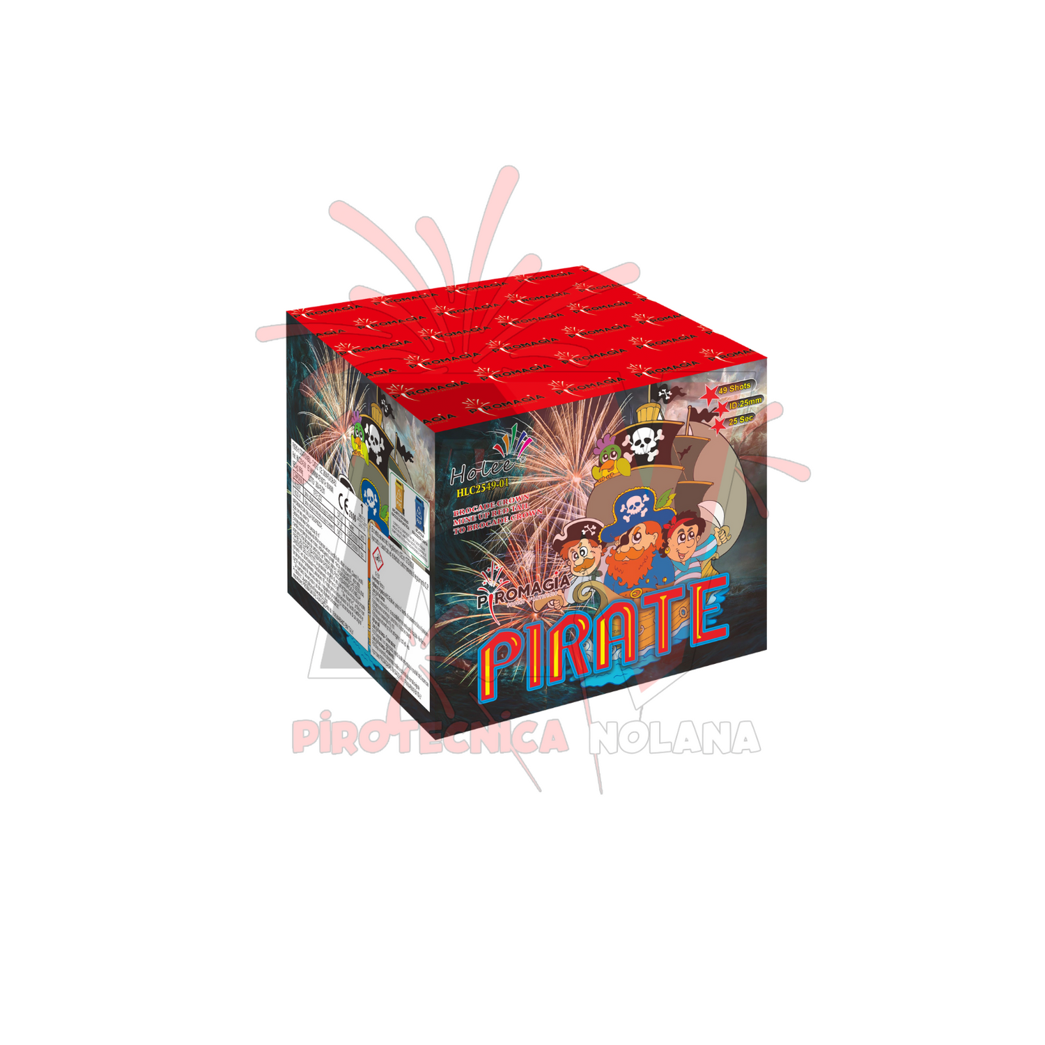 49 lanci dritto tubo 25mm sbruffo e pioggia bianca - pirate
