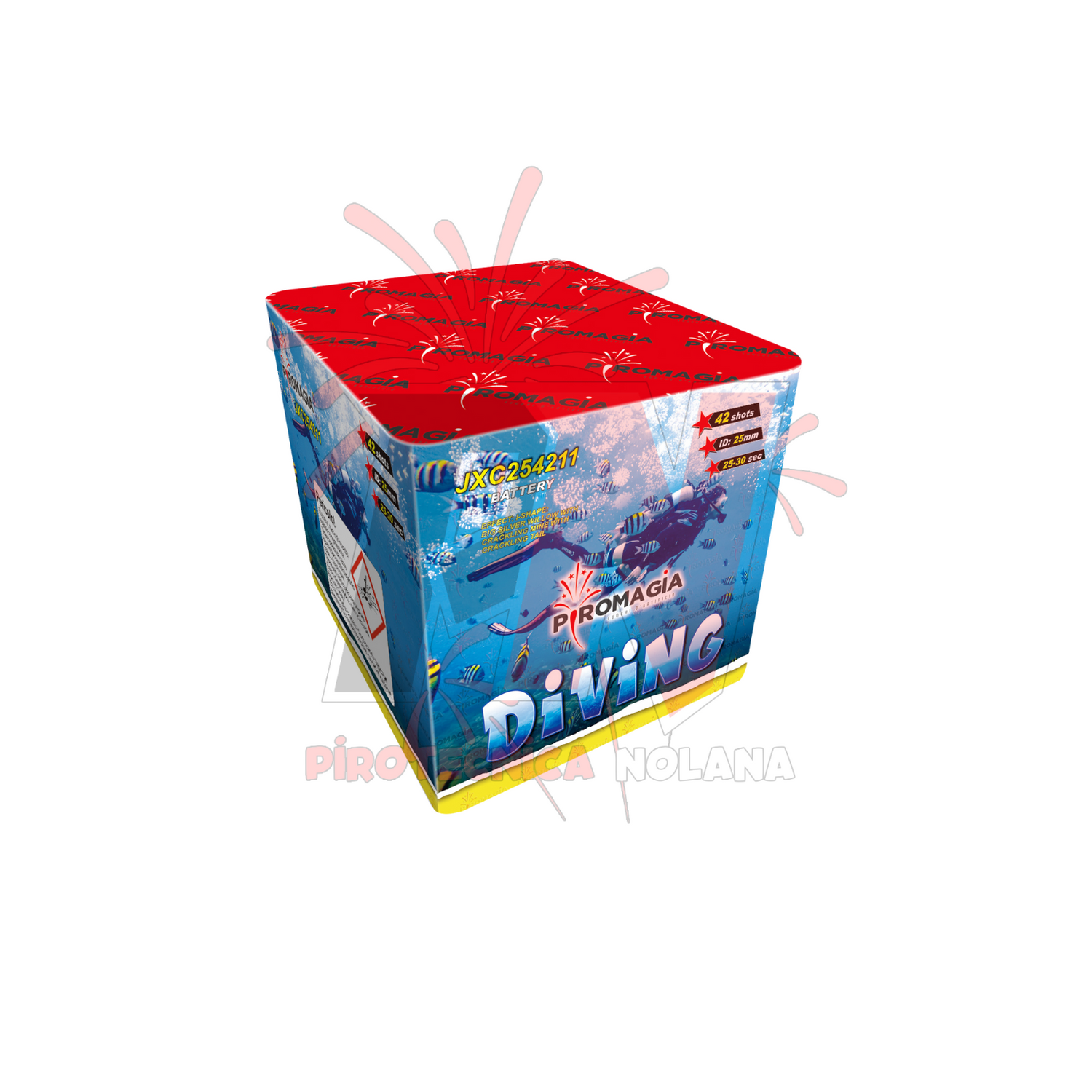 42 lanci diurna tubo 25mm colpo forte, scuro  - diving