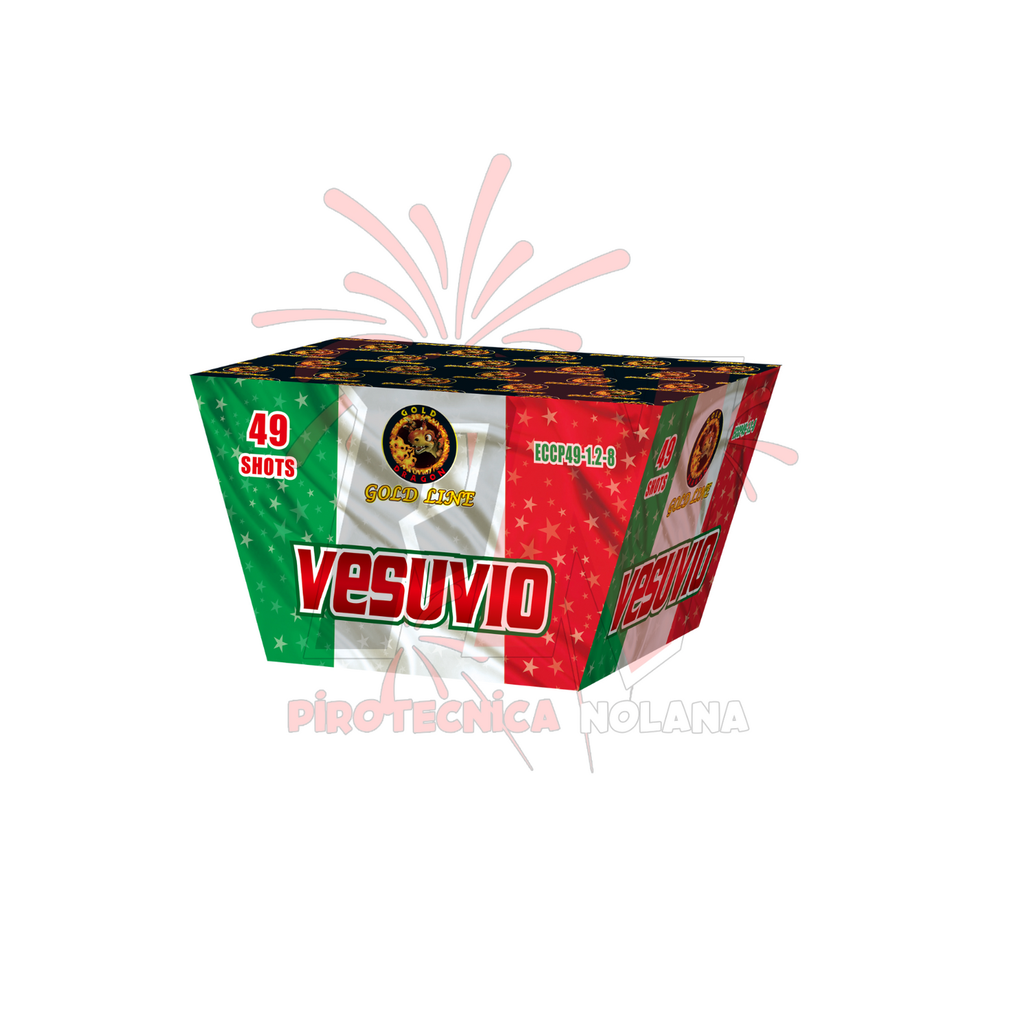 49 lanci ventaglio tubo 30mm effetto misto di colori - vesuvio